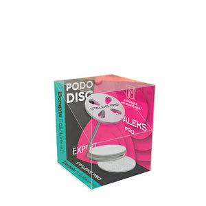 Staleks Elongated pedicure disc PODODISC M EXPERT and set of disposable files 180 grit 5 pcs (10 mm), יופילי