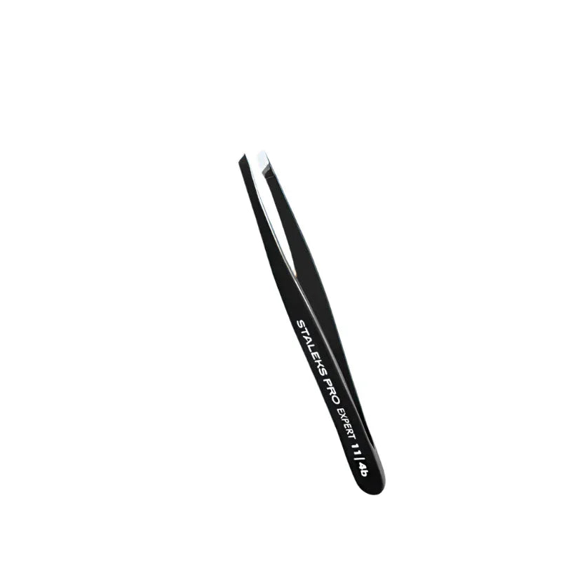 Staleks Eyebrow tweezers black EXPERT 11 TYPE 4b (narrow beveled), יופילי