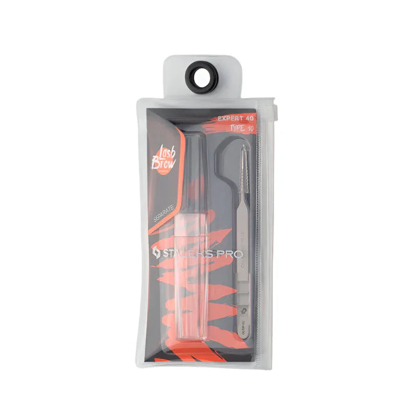 Staleks Professional eyelash tweezers EXPERT 40 TYPE 10 (straight), יופילי
