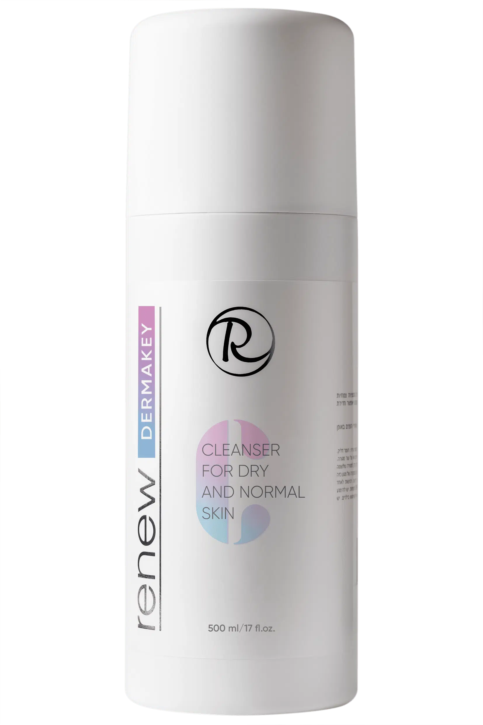 ג׳ל ניקוי עדין לעור רגיל ויבש 500 מ״ל | Renew Cosmetics