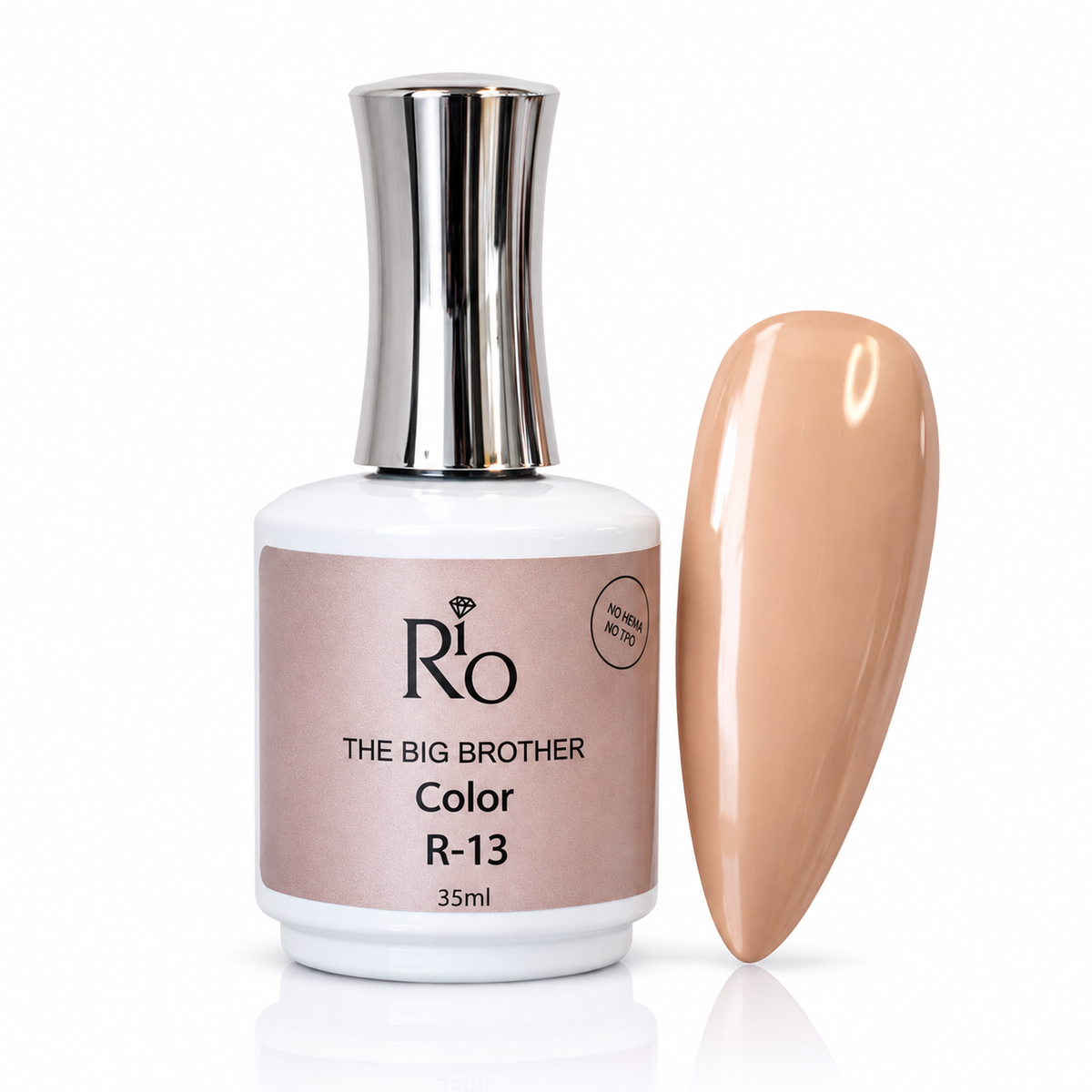 ביג ברדר ג׳ל לק R13 35 מ״ל RIO על רקע לבן