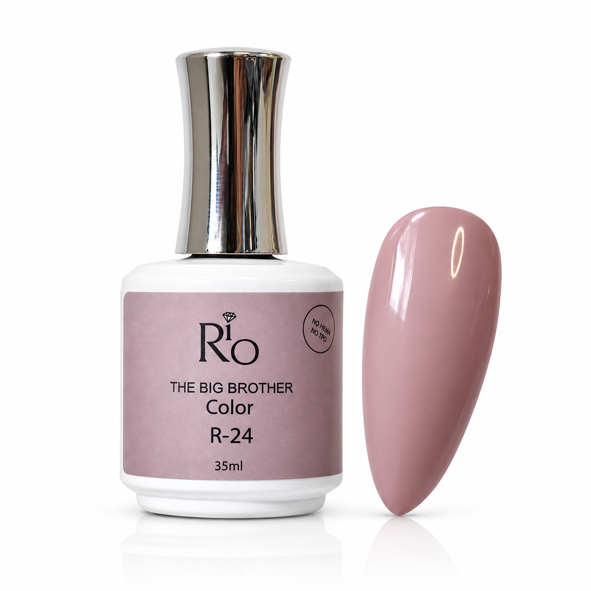 ביג ברדר ג׳ל לק R24 35 מ״ל RIO על רקע לבן