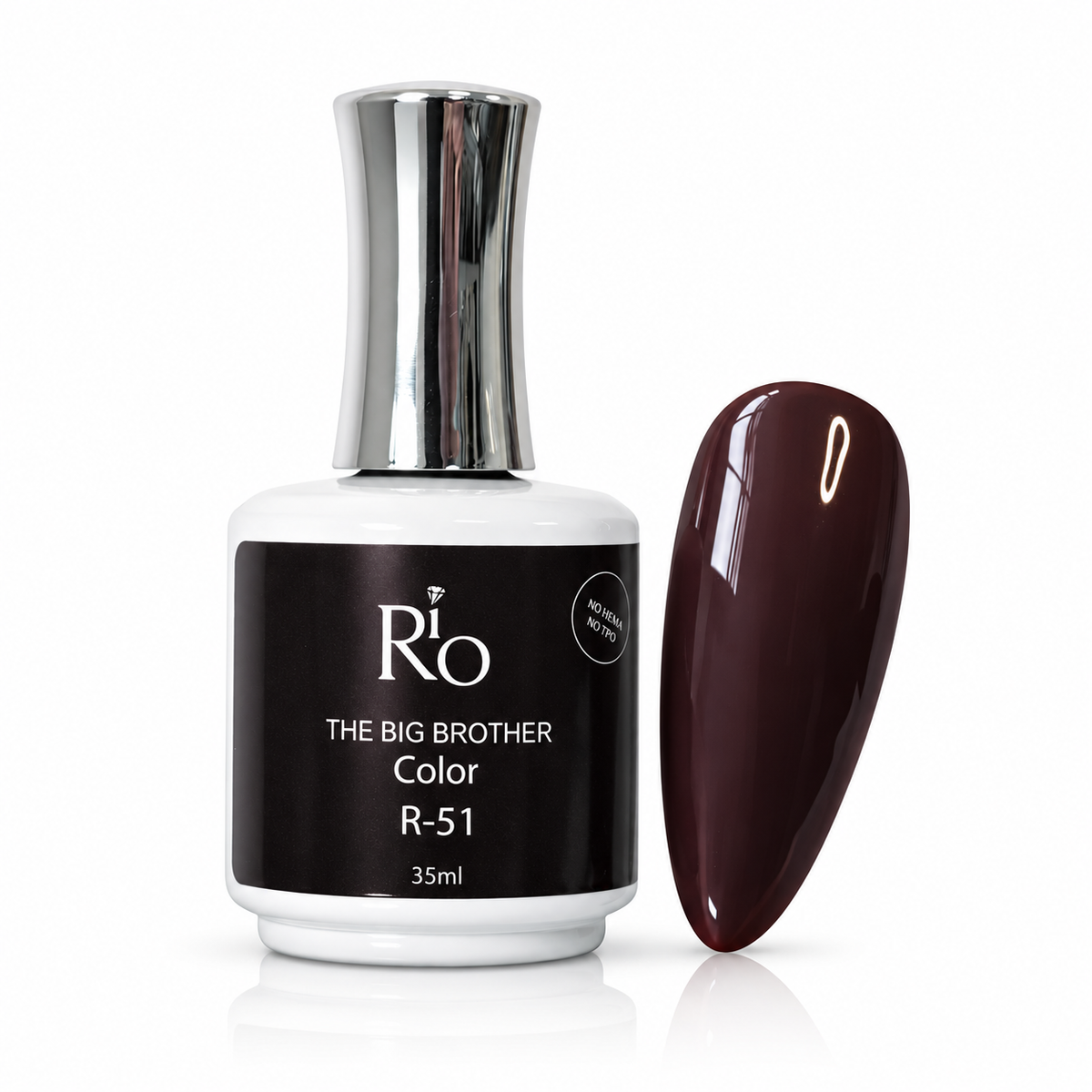 ביג ברדר ג׳ל לק R51 35 מ״ל RIO על רקע לבן