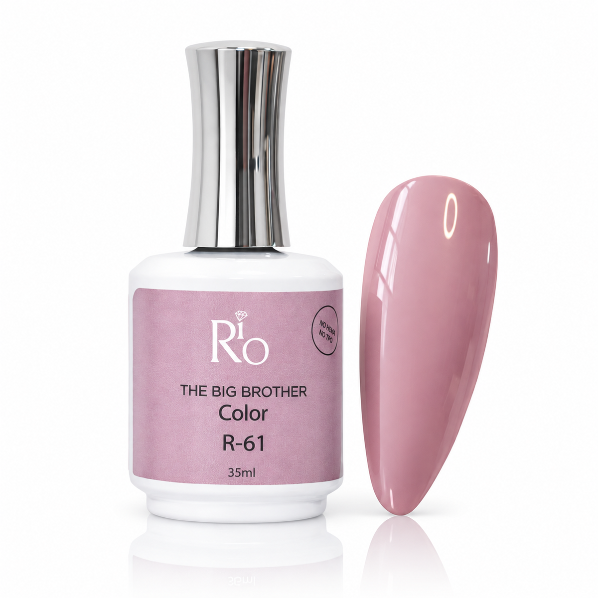 ביג ברדר ג׳ל לק R61 35 מ״ל RIO על רקע לבן