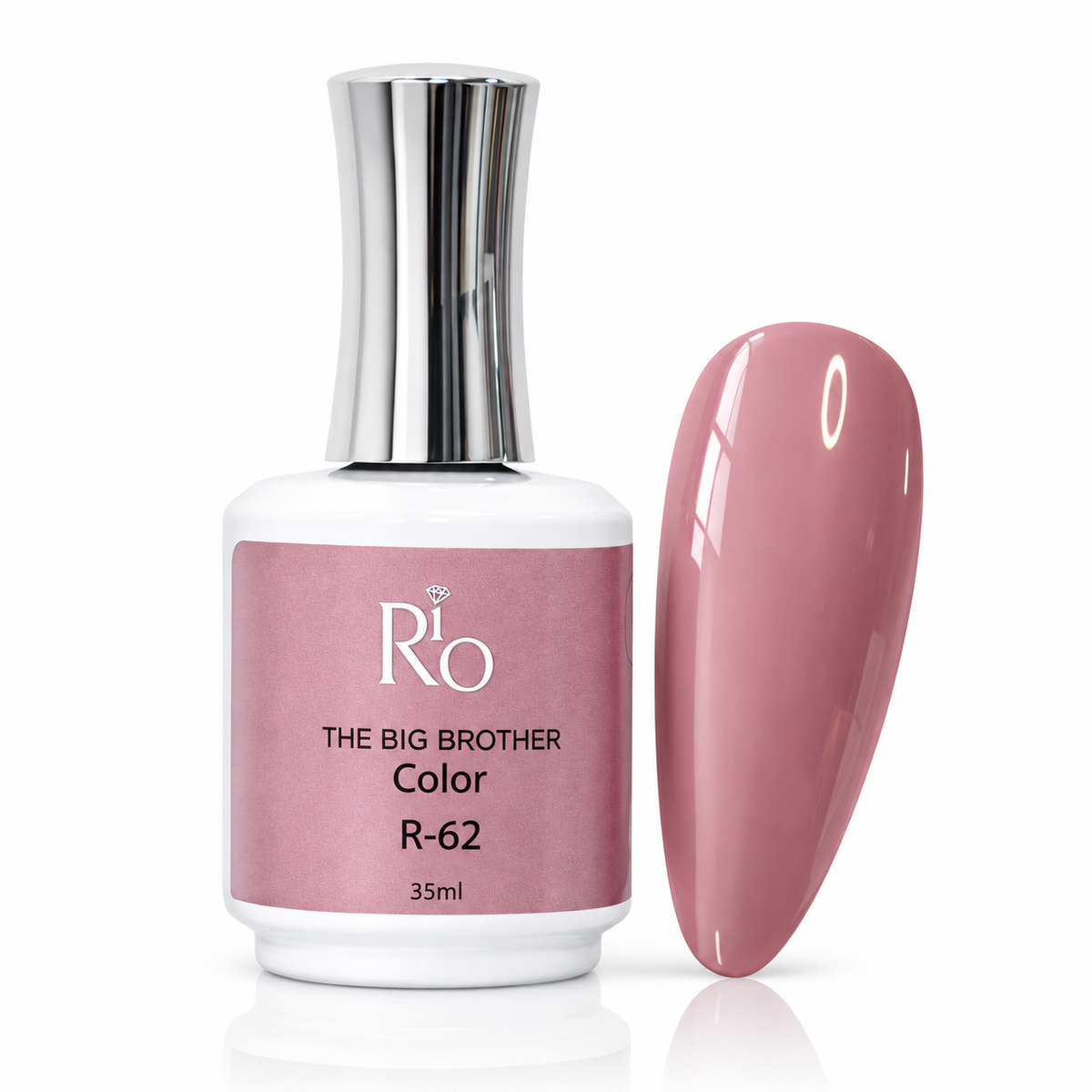 ביג ברדר ג׳ל לק R62 35 מ״ל RIO על רקע לבן