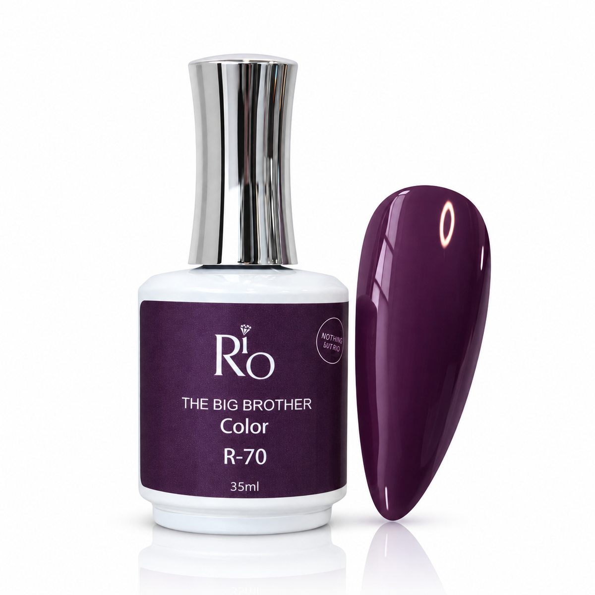 ביג ברדר ג׳ל לק R70 35 מ״ל RIO על רקע לבן