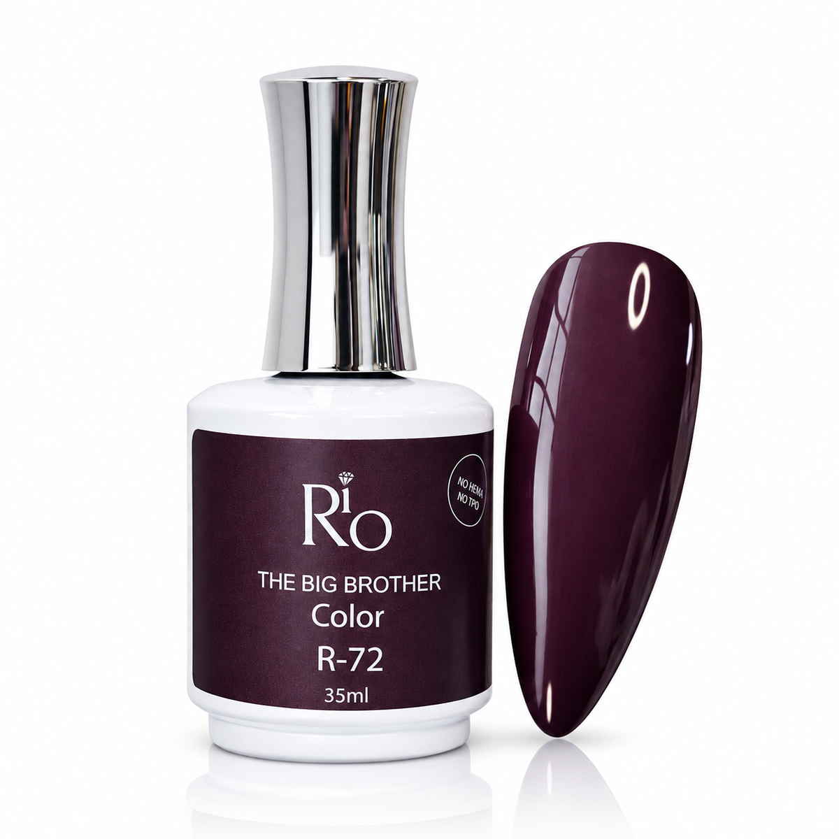 ביג ברדר ג׳ל לק R72 35 מ״ל RIO על רקע לבן