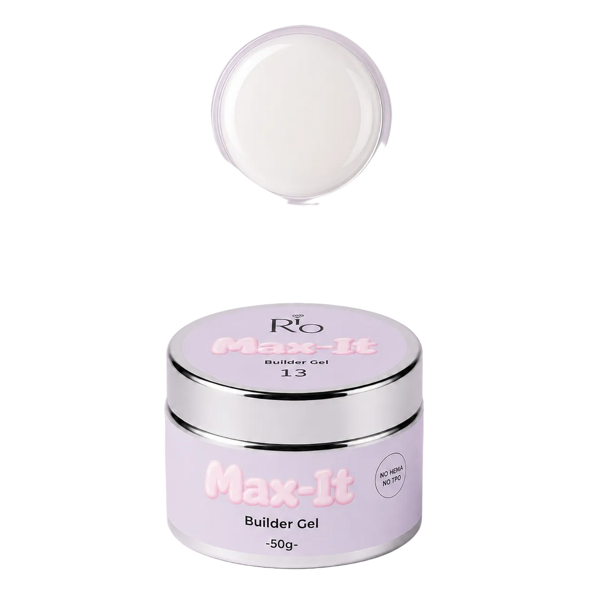 MAX-IT Builder Gel מבית RIO | ג׳ל בנייה מקצועי 50 גרם – גוון 13 | ללא HEMA וללא TPO