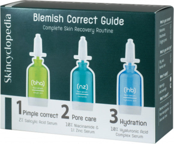 סט 3 סרומים Blemish Correct לעור רגיל ושומני 3×15 מ״ל | Skincyclopedia