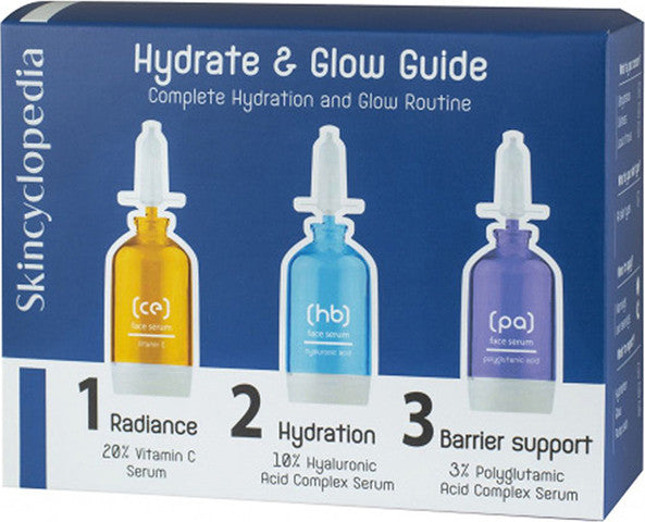 סט 3 סרומים Hydrate & Glow ללחות וזוהר 3×15 מ״ל | Skincyclopedia