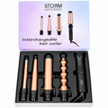 ערכת מסלסל שיער STORM טיטניום 4 ב־1 עם ארבעה ראשים מתחלפים במארז פתוח