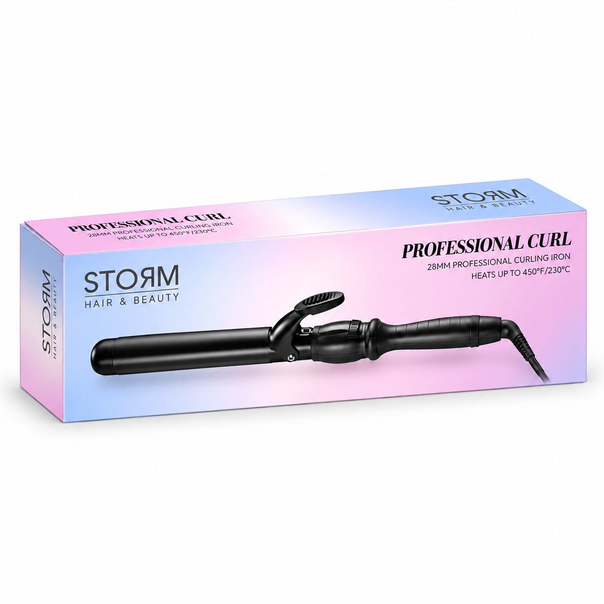 מסלסל שיער STORM Professional Curl בקוטר 28 מ״מ – הדמיית אריזה