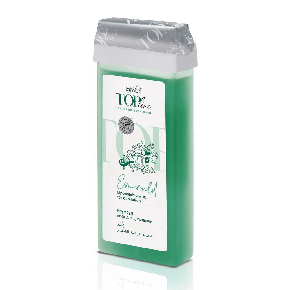 שעוות רול-און Top Line ירוק ברקת להסרת שיער של ItalWax – מחסנית המוצר