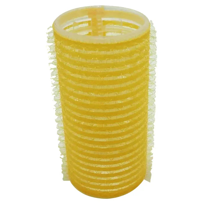 Yofeely medium Velcro hair rollers size 28, yellow, 10 pieces