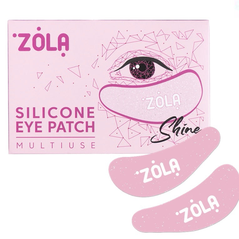 ZOLA Reusable Under-Eye Patches - Light Pink Glitter by ZOLA