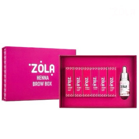 ZOLA Six-Shade Brow Henna Kit 10 ml with Nourishing Oil by ZOLA