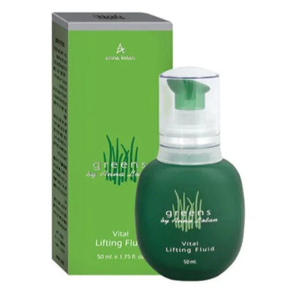 סרום לחות ומיצוק Greens Vital Lifting Fluid ‏50 מ״ל | Anna Lotan – תמונת אריזת המוצר