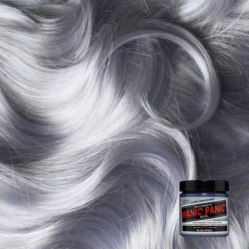 צבע שיער סמי־פרמננט Manic Panic בגוון Blue Steel ‏118 מ״ל