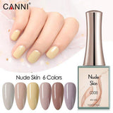 סט לק ג׳ל מסדרת Nude – ‏6 בקבוקים של 16 מ״ל | Canni – תמונת המוצר הראשית